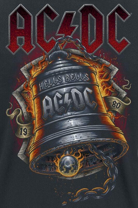 Rock Revival "Hells Bells Flames" T-Shirt Black By AC/DC