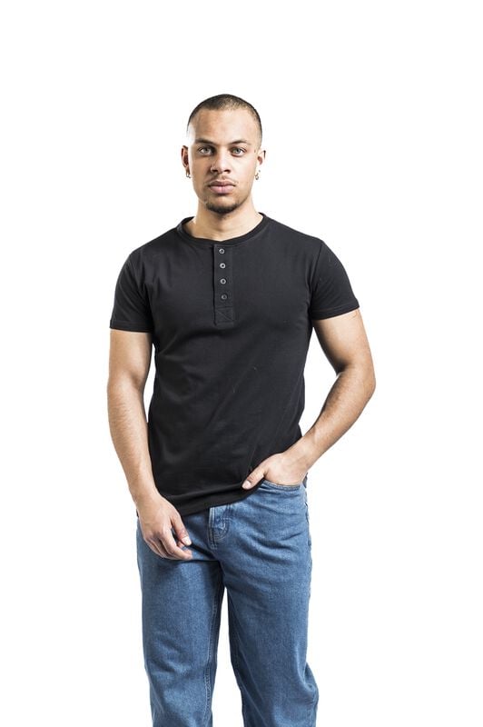 rock revival "Henley T-shirts (2-pack)" T-Shirt black-white by Black Premium by EMP