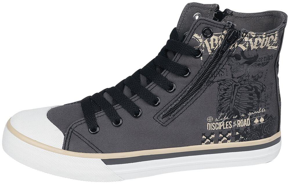Rock Revival "High-cut Trainers With Print" Sneakers High Grey By Rock Rebel By EMP