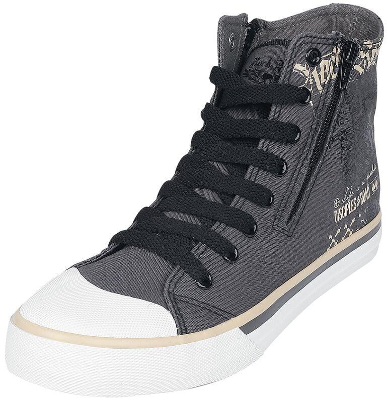 rock revival "High-cut trainers with print" Sneakers High grey by Rock Rebel by EMP