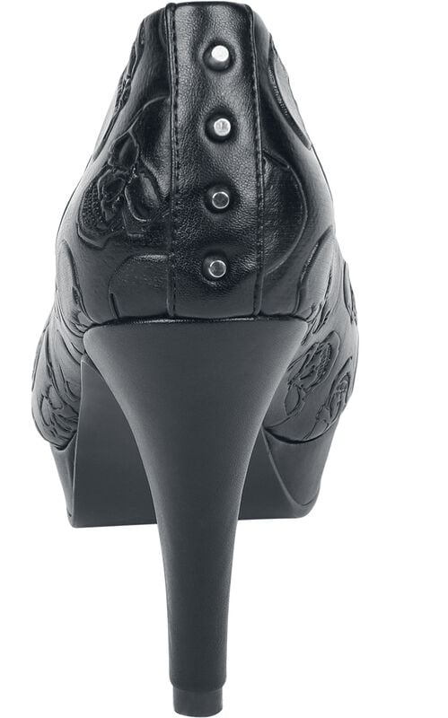 Rock Revival "High Heels With Skulls" High Heel Black By Rock Rebel By EMP