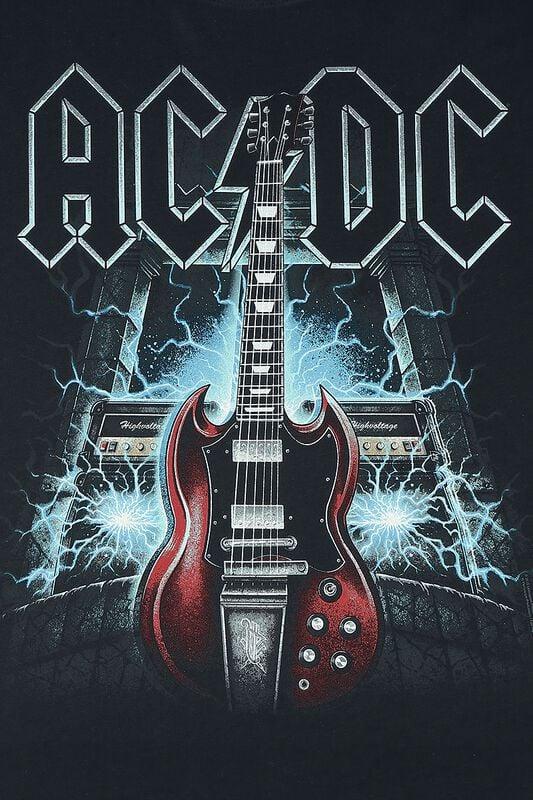 Rock Revival "High Voltage Guitar" T-Shirt Black By AC/DC