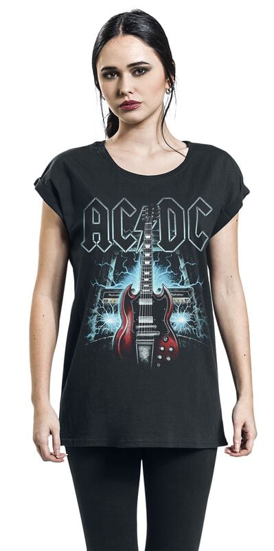 Rock Revival "High Voltage Guitar" T-Shirt Black By AC/DC