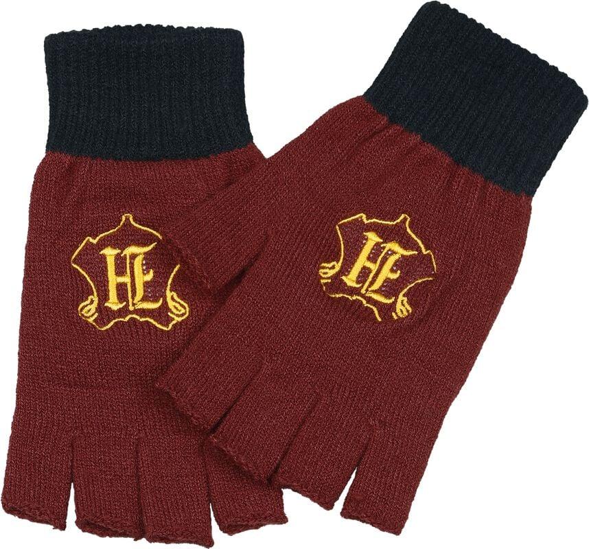 rock revival "Hogwarts - Logo" Fingerless gloves red-black by Harry Potter