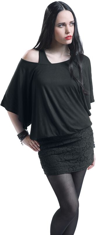 rock revival "Hold On Loosely" Mini Dress black by Black Premium by EMP