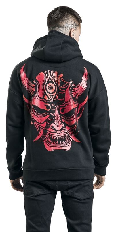 Rock Revival "Hoodie With Integrated Standing Collar" Hoodie Black By Black Blood By Gothicana