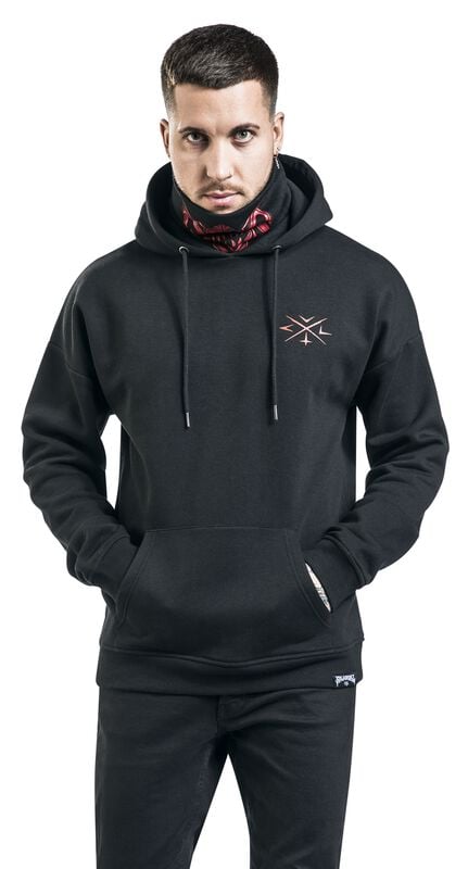 rock revival "Hoodie with integrated standing collar" Hoodie black by Black Blood by Gothicana