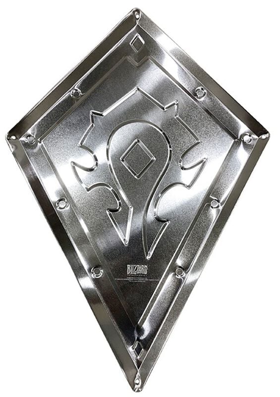 Rock Revival "Horde Shield" Sheet Metal Signs Silver-red By World Of Warcraft
