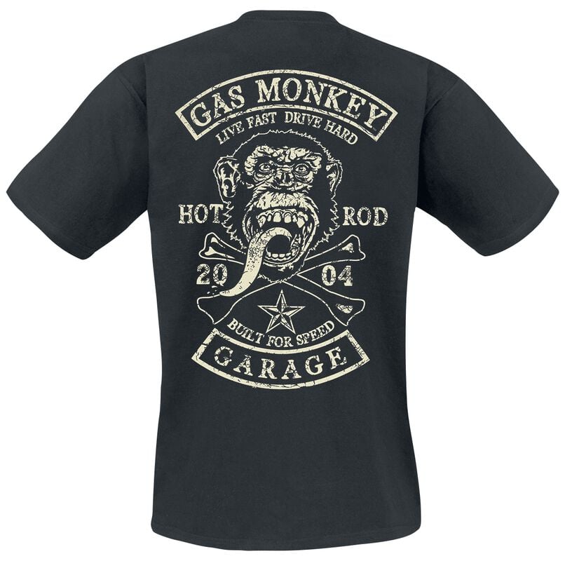 Rock Revival "Hot Rod - Beer Assistant" T-Shirt Black By Gas Monkey Garage