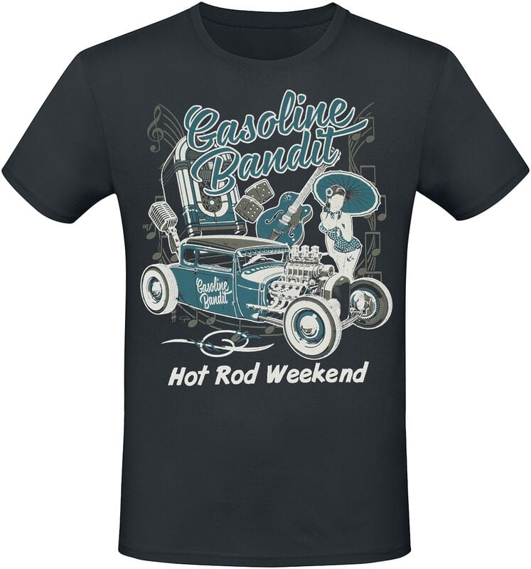 rock revival "Hot Rod Weekend" T-Shirt black by Gasoline Bandit