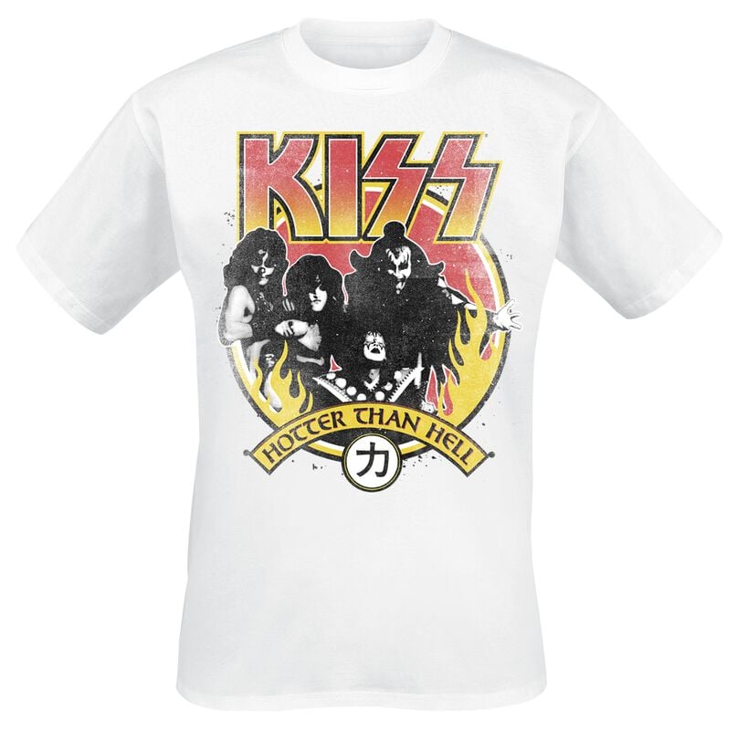 rock revival "Hotter Then Hell" T-Shirt white by Kiss