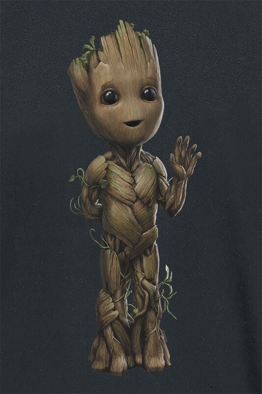 Rock Revival "I Am Groot - Wave Pose" T-Shirt Black By Guardians Of The Galaxy