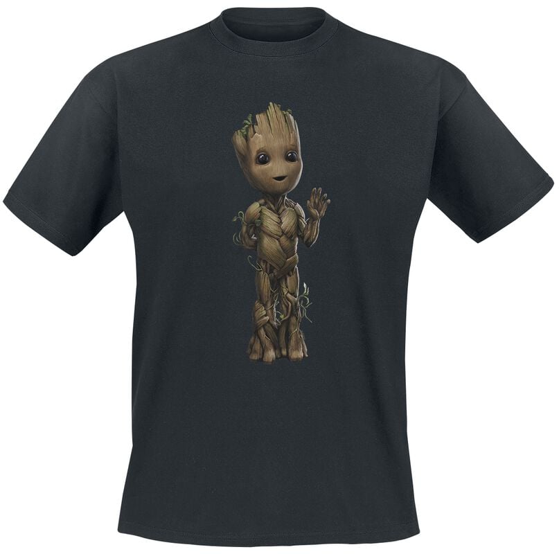 rock revival "I Am Groot - Wave Pose" T-Shirt black by Guardians Of The Galaxy