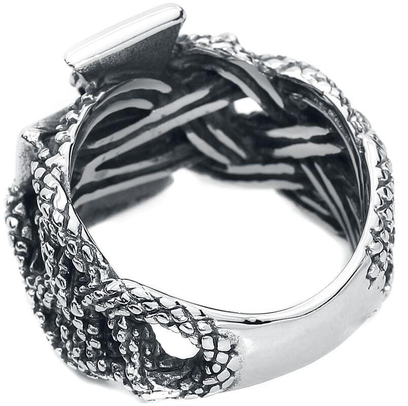 Rock Revival "Iron Cross With Snakes" Ring Silver-coloured By EtNox Hard And Heavy