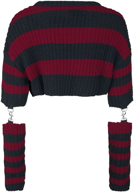 Rock Revival "Isadora Top" Knit Jumper Black-red By Heartless