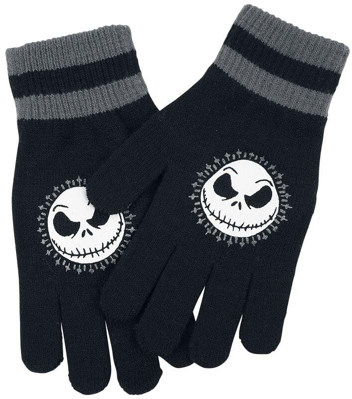 rock revival "Jack - Face" Full-fingered gloves black by The Nightmare Before Christmas