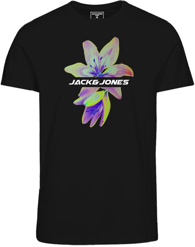 rock revival "Jcoflower Print T-Shirt S/S Crew Neck FST JNR" T-Shirt black by Jack & Jones Junior