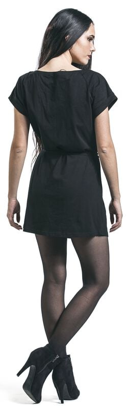 Rock Revival "Jersey Dress With Tie Belt" Mini Dress Black By Forplay