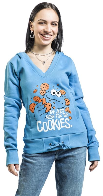 Rock Revival "Just Here For The Cookies" Hoodie Blue By Sesame Street