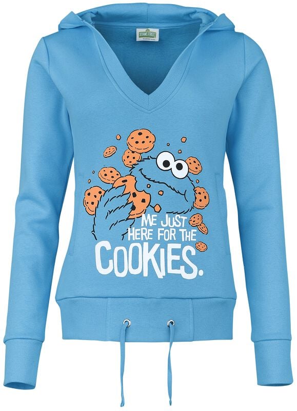 rock revival "Just Here For The Cookies" Hoodie blue by Sesame Street