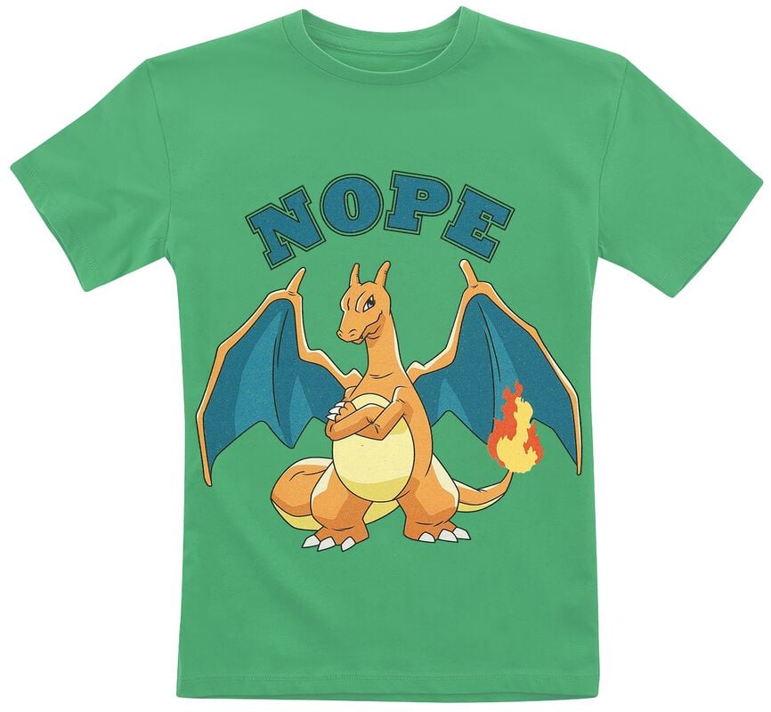 rock revival "Kids - Charizard - Nope" T-Shirt green by Pokémon