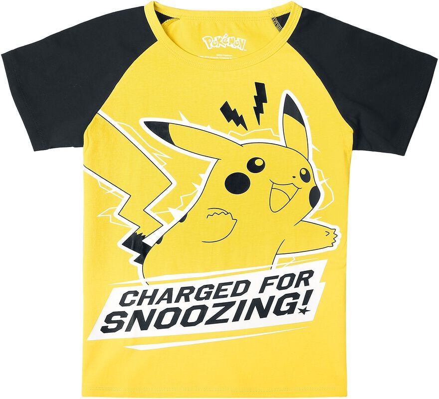 Rock Revival "Kids - Pikachu - Charged For Snoozing " Children's Pyjamas Black-yellow By Pokémon