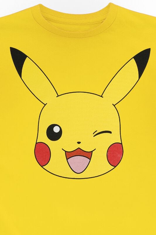 Rock Revival "Kids - Pikachu Face" T-Shirt Yellow By Pokémon