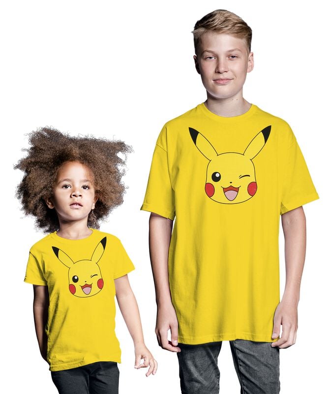 Rock Revival "Kids - Pikachu Face" T-Shirt Yellow By Pokémon