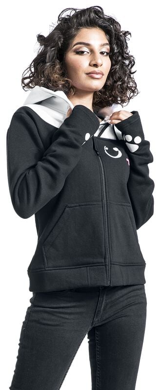 rock revival "Kitty Hood" Hoodie Jacket black-white by Cupcake Cult
