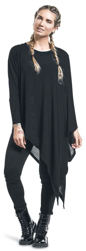 Rock Revival "Knitted Asymmetric Sweater" Sweatshirt Black By Forplay
