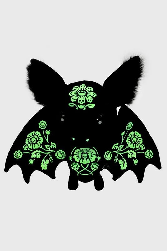 Rock Revival "Kreeptures - Vampire: Glow Blossom Plush (Glow In The Dark)" Stuffed Figurine Black-white By Killstar