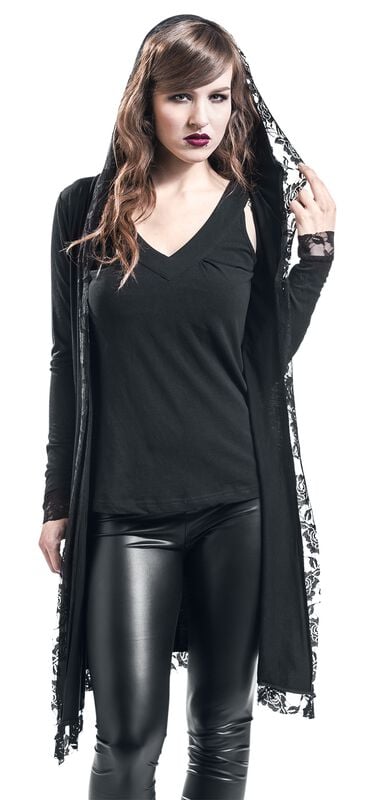 rock revival "Lace Cardigan" Cardigan black by Gothicana by EMP