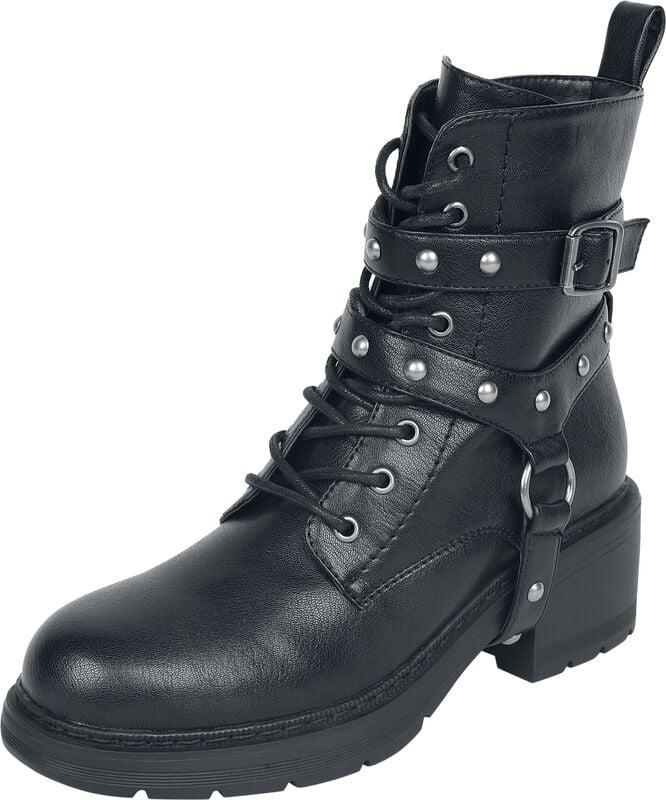 rock revival "Lace-up boots with buckles" Boot black by Rock Rebel by EMP