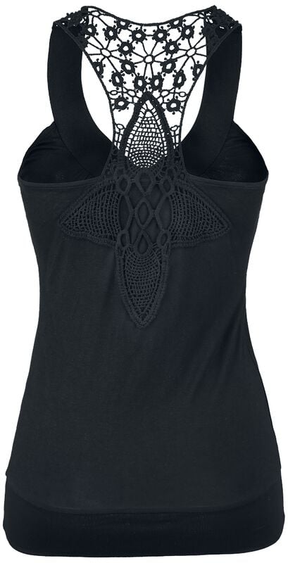 Rock Revival "Laced Racerback" Top Black By RED By EMP