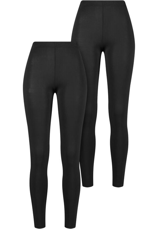 Rock Revival "Ladies' Bamboo Leggings (2-pack)" Leggings Black By Urban Classics