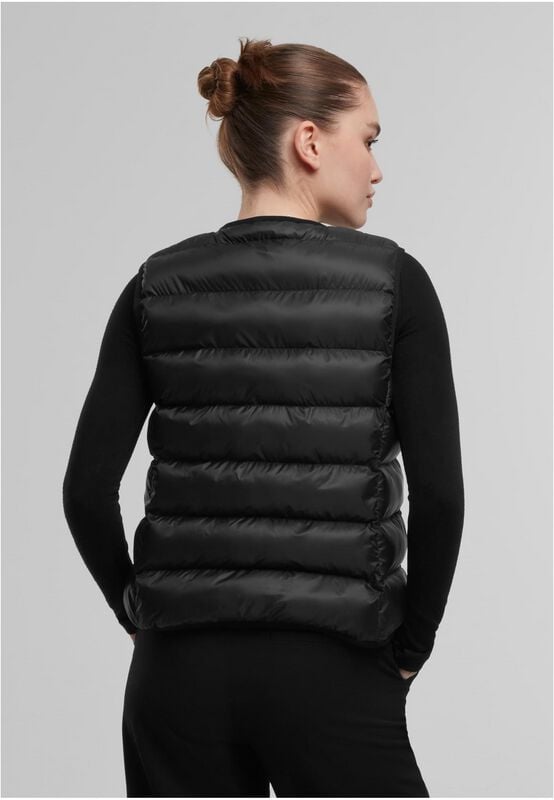 Rock Revival "Ladies' Button Puffer Vest" Vest Black By Urban Classics