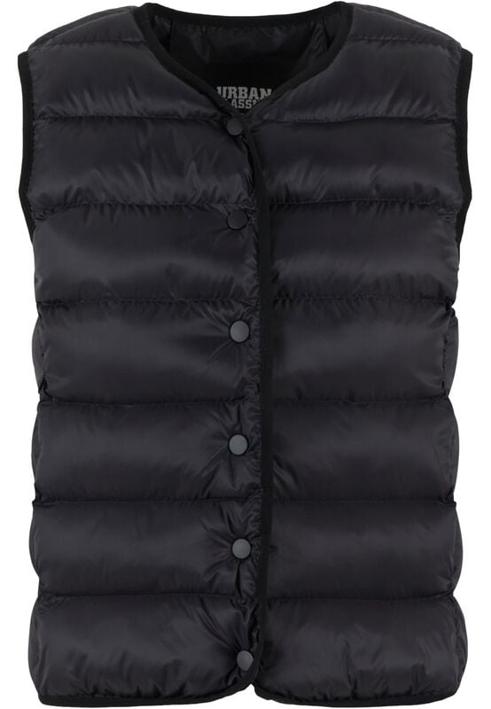 Rock Revival "Ladies' Button Puffer Vest" Vest Black By Urban Classics