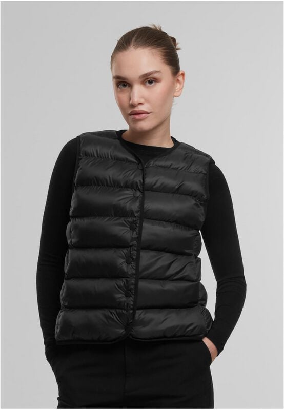 rock revival "Ladies' Button Puffer Vest" Vest black by Urban Classics