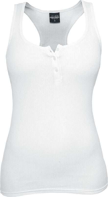 rock revival "Ladies Button Tanktop" Top white by Urban Classics