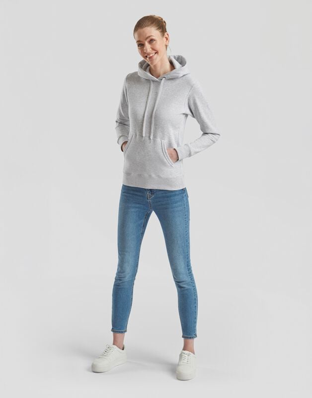 Rock Revival "LADIES CLASSIC SWEAT HOODIE" Hoodie Mottled Grey By Fruit Of The Loom