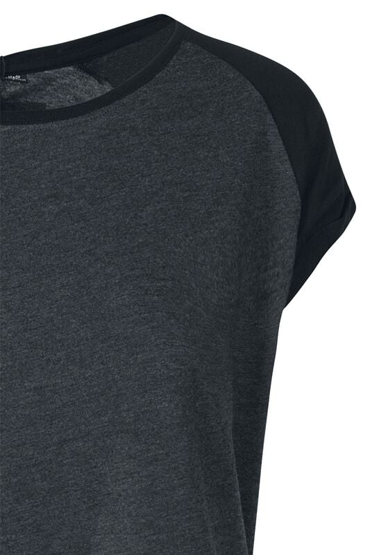 Rock Revival "Ladies Contrast Raglan Tee" T-Shirt Charcoal-black By Urban Classics