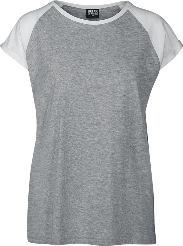 Rock Revival "Ladies Contrast Raglan Tee" T-Shirt Greying/white By Urban Classics