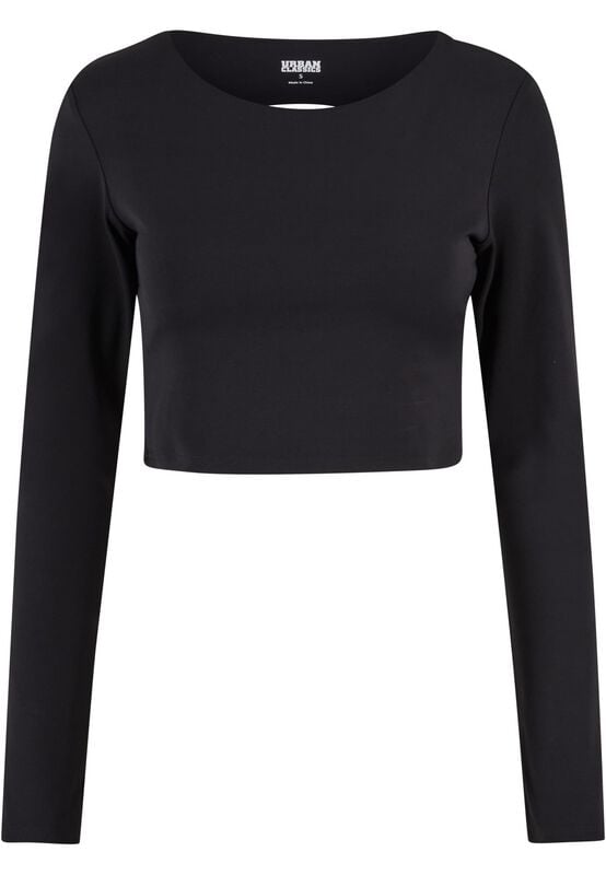 Rock Revival "Ladies' Cropped Sports Top" Long-sleeve Shirt Black By Urban Classics