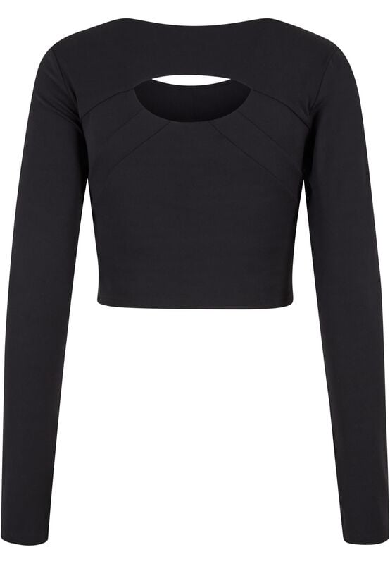 Rock Revival "Ladies' Cropped Sports Top" Long-sleeve Shirt Black By Urban Classics