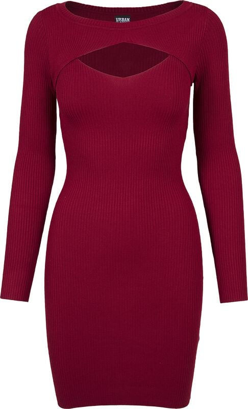 Rock Revival "Ladies Cut Out Dress" Mini Dress Burgundy By Urban Classics