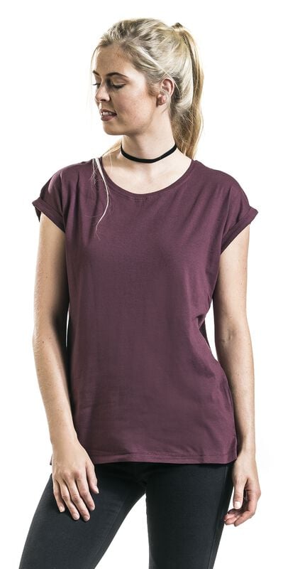 Rock Revival "Ladies Extended Shoulder Tee" T-Shirt Plum By Urban Classics