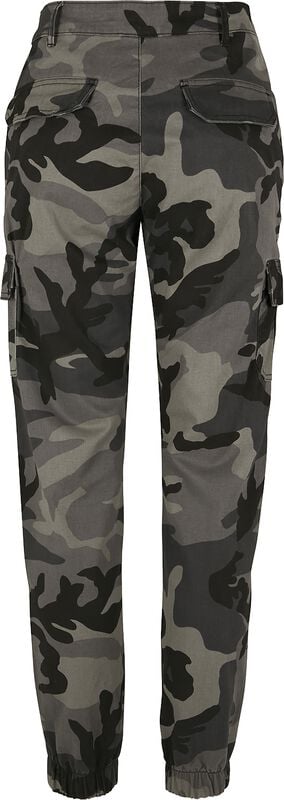 Rock Revival "Ladies High Waist Camo Cargo Pants" Cargo Trousers Dark Camo By Urban Classics