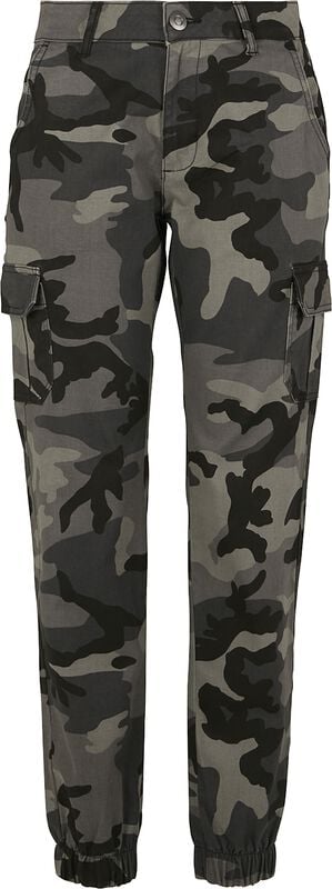 rock revival "Ladies High Waist Camo Cargo Pants" Cargo Trousers dark camo by Urban Classics