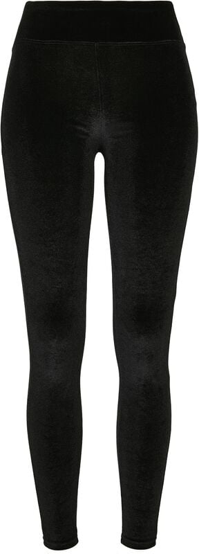 rock revival "Ladies High Waist Velvet Leggings" Leggings black by Urban Classics