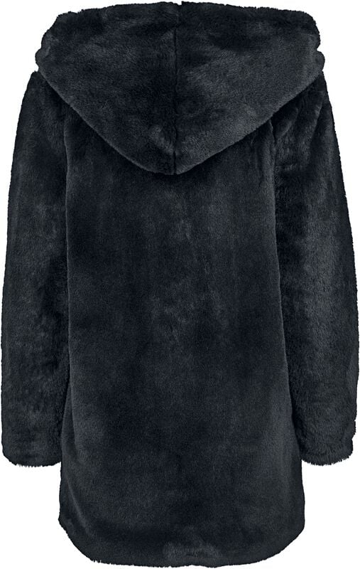 Rock Revival "Ladies Hooded Teddy Coat" Mid-Season Jackets Black By Urban Classics